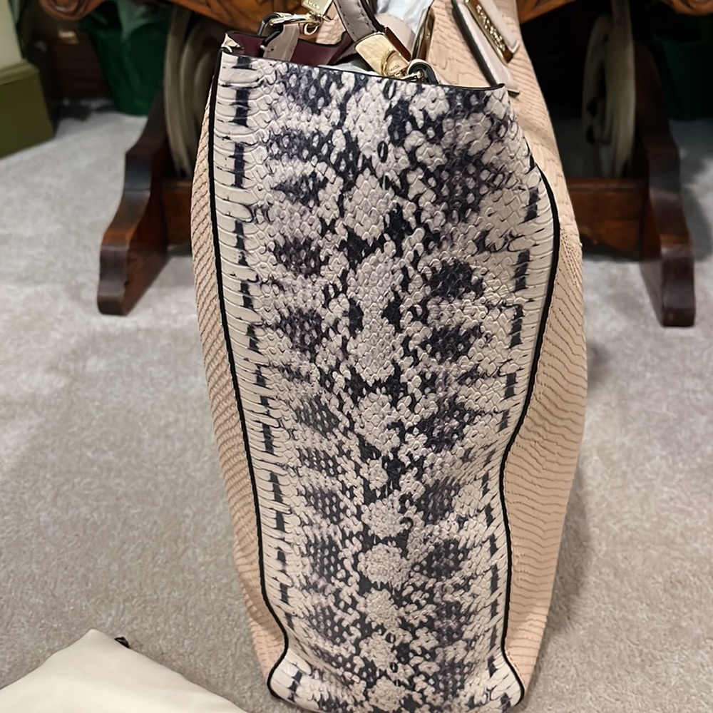 Euc Coach Madison Python And Embossed Leather Tote - image 4